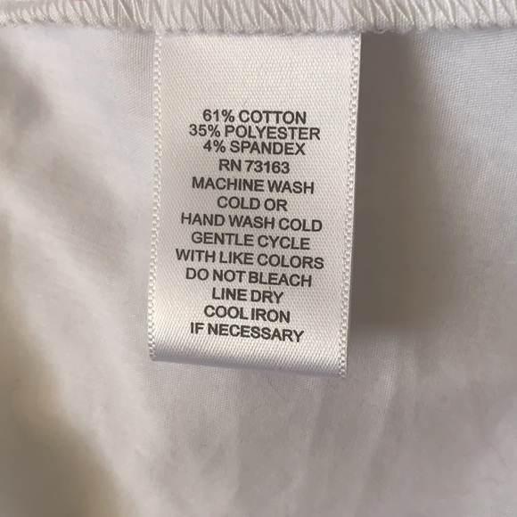 Cupio White Button-Up Blouse w/Puff Sleeves - Picture 5 of 5